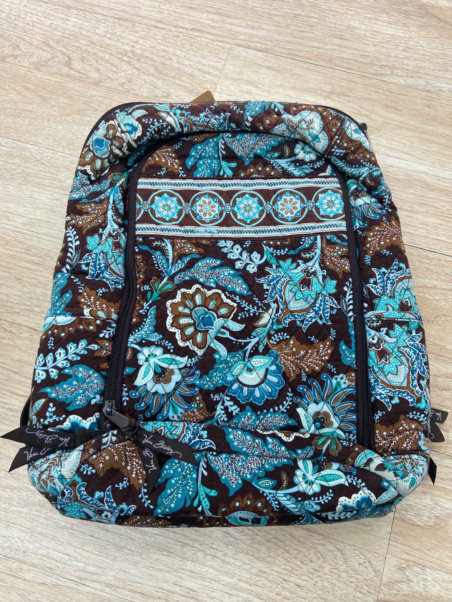 VERA BRADLEY BLUE/BROWN BACKPACK