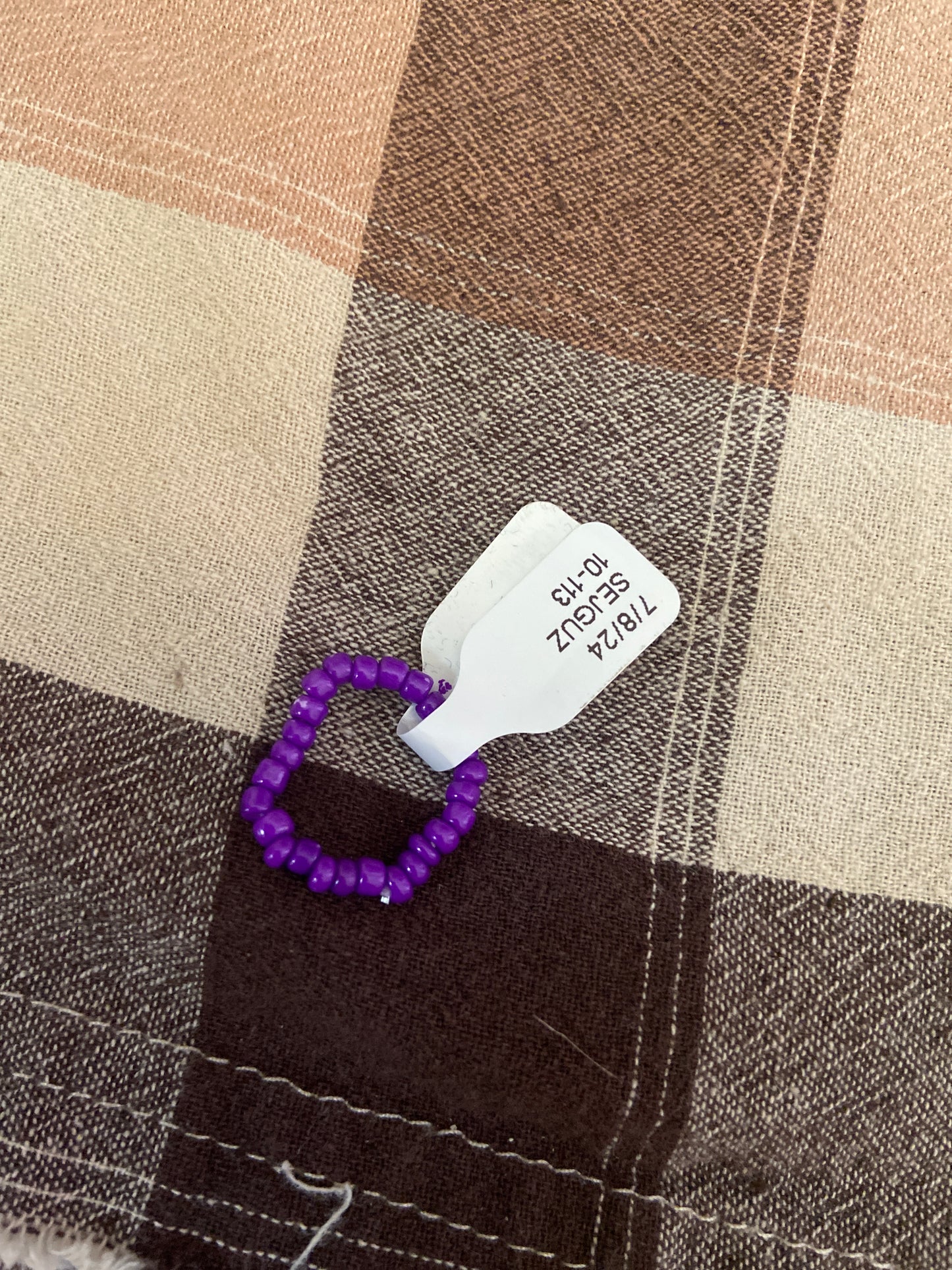 PURPLE BEDED RING