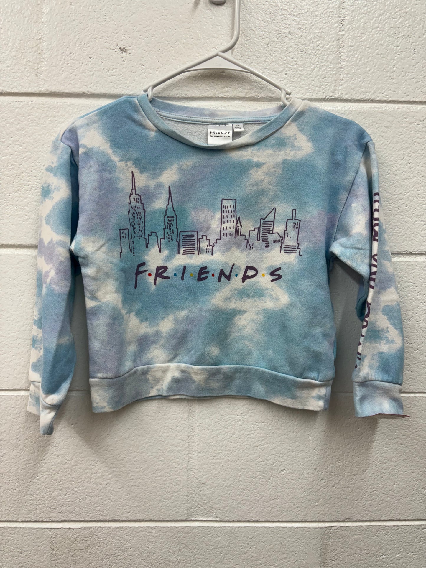GIRLS SIZE 7 FRIENDS LS CROP TOP