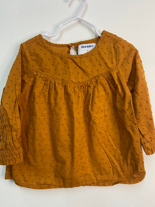 GIRLS OLD NAVY BROWN TOP 3T