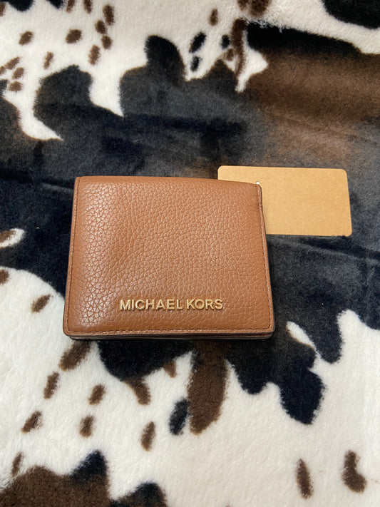 MICHAEL KORS JET SET MINI BIFOLD WALLET BROWN