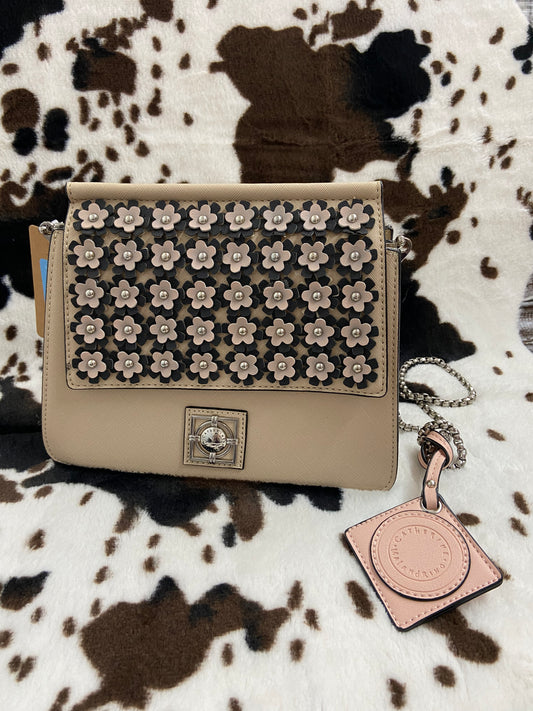 CATHERINE MALANDRIN BEIGE DAISY HANDBAG