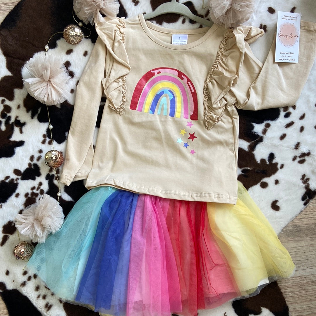 RAINBOW TUTU SKIRT SET